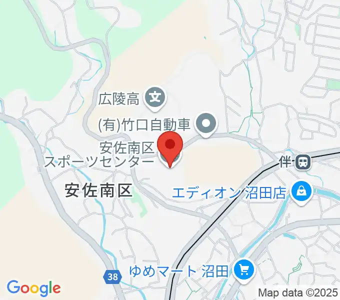 広島市安佐南区スポーツセンターの地図