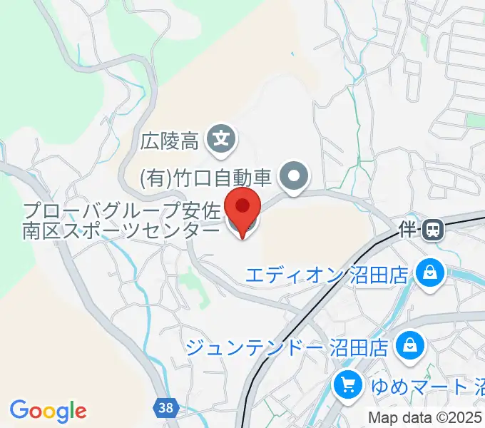プローバグループ安佐南区スポーツセンターの地図
