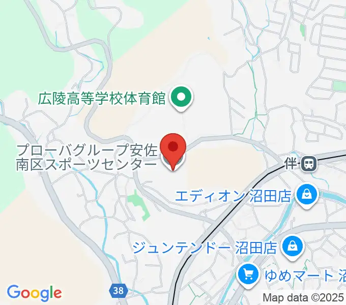 プローバグループ安佐南区スポーツセンターの地図