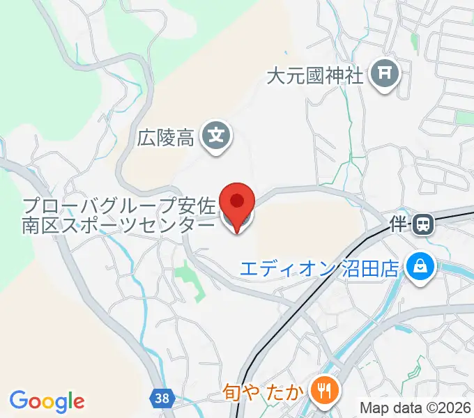 プローバグループ安佐南区スポーツセンターの地図