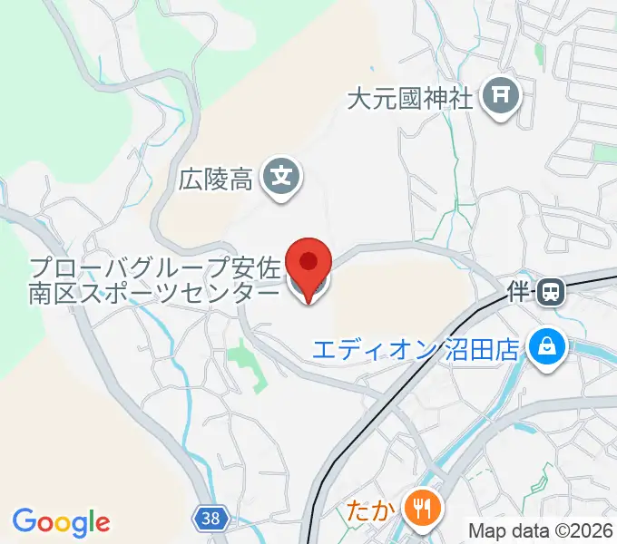 プローバグループ安佐南区スポーツセンターの地図