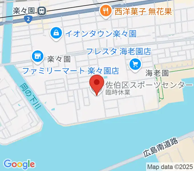 広島市佐伯区スポーツセンターの地図