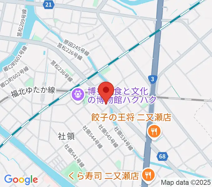 アイミュージックスタジオの地図
