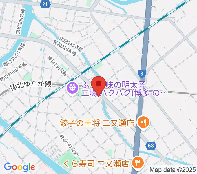 アイミュージックスタジオの地図