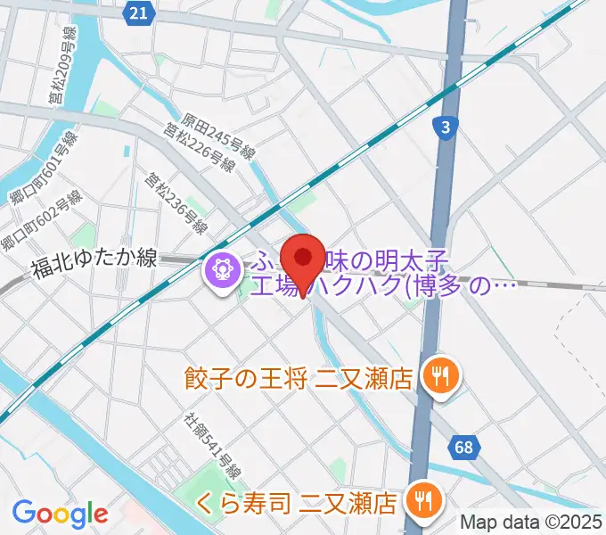 アイミュージックスタジオの地図