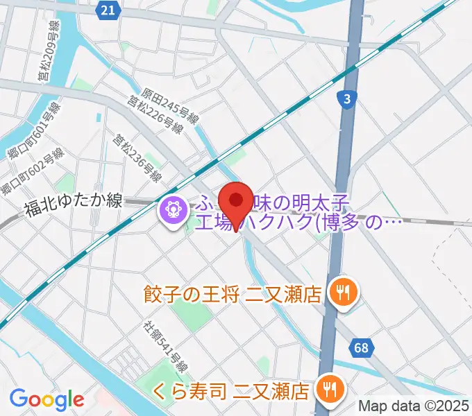アイミュージックスタジオの地図