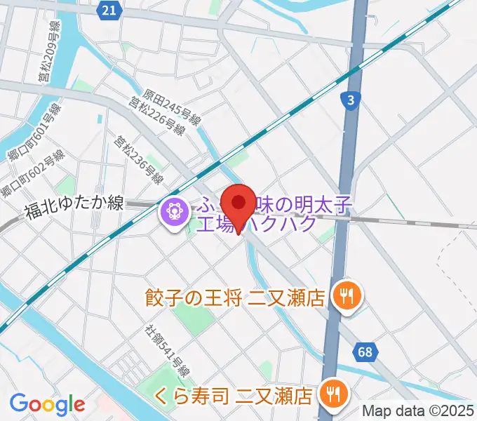 アイミュージックスタジオの地図