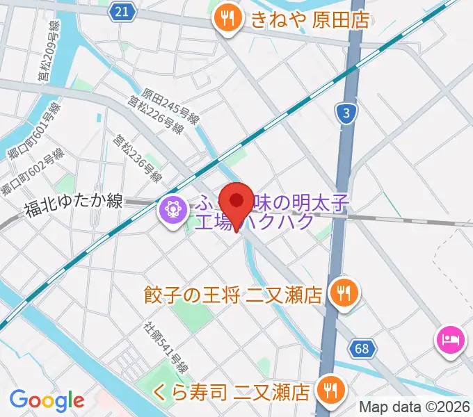 アイミュージックスタジオの地図