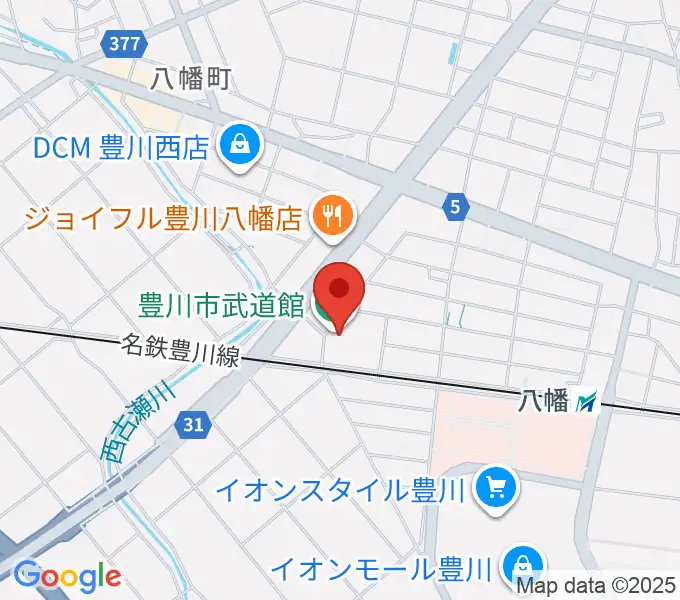 豊川市武道館の地図