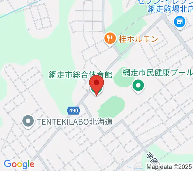 網走市総合体育館の地図