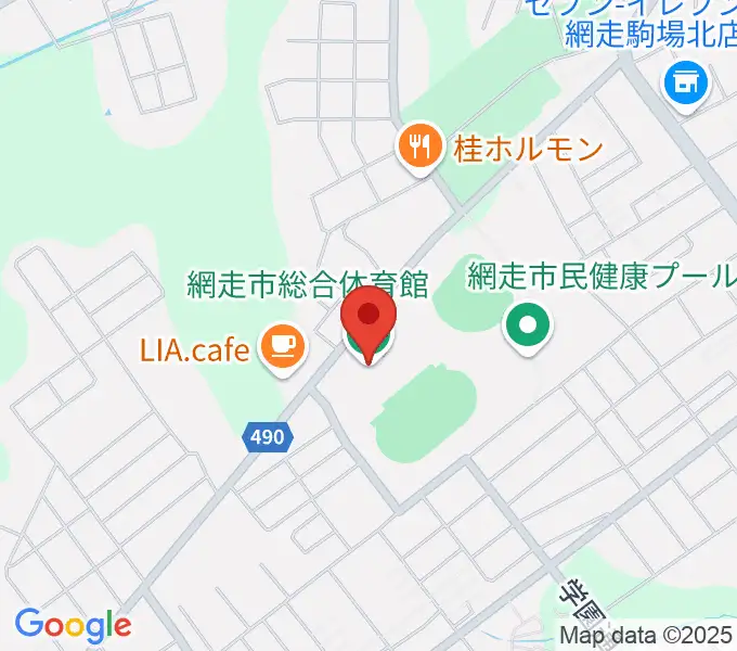 網走市総合体育館の地図