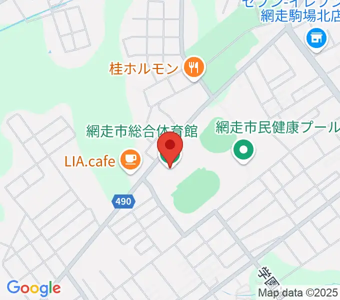 網走市総合体育館の地図