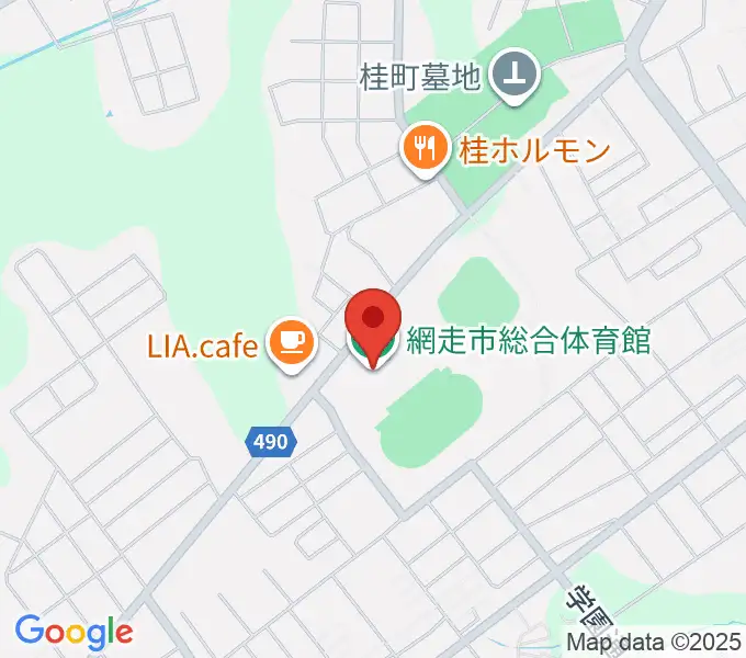 網走市総合体育館の地図