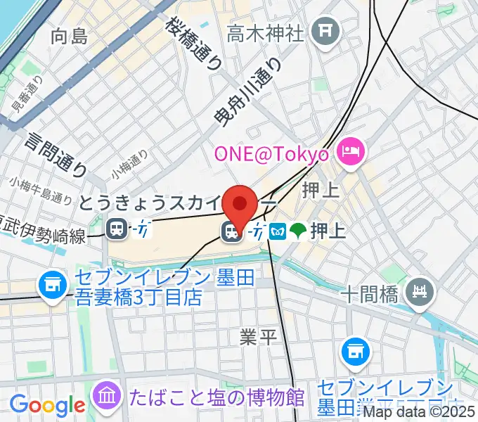 郵政博物館の地図