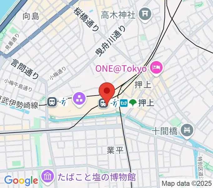 郵政博物館の地図