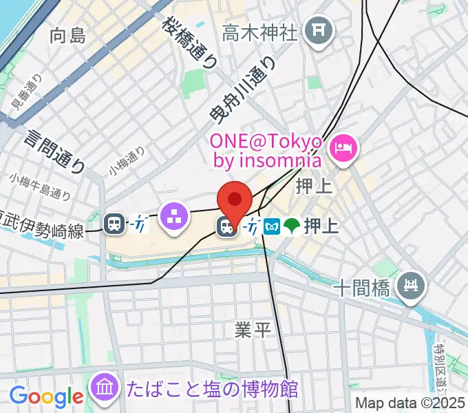 郵政博物館の地図