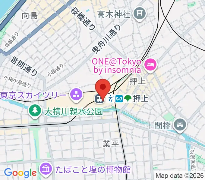 郵政博物館の地図