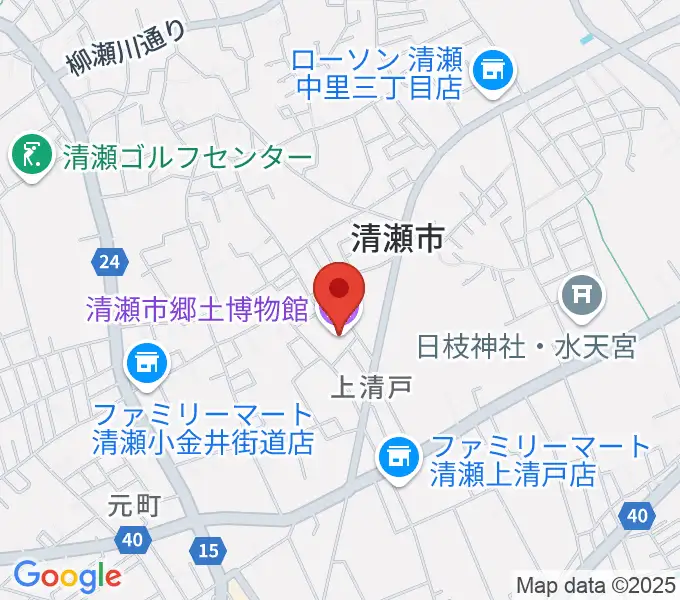 清瀬市郷土博物館の地図