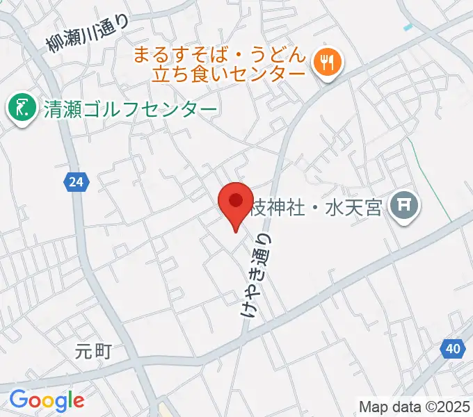 清瀬市郷土博物館の地図