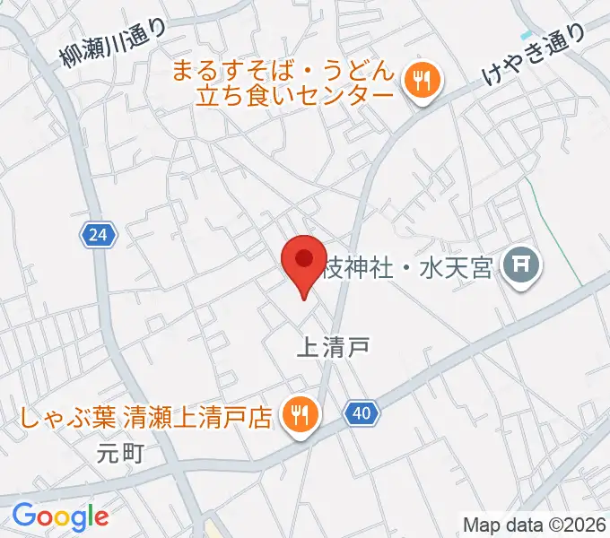 清瀬市郷土博物館の地図
