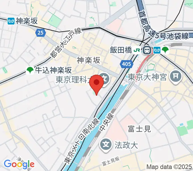 東京理科大学 近代科学資料館の地図