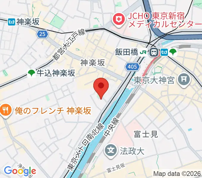 東京理科大学 近代科学資料館の地図