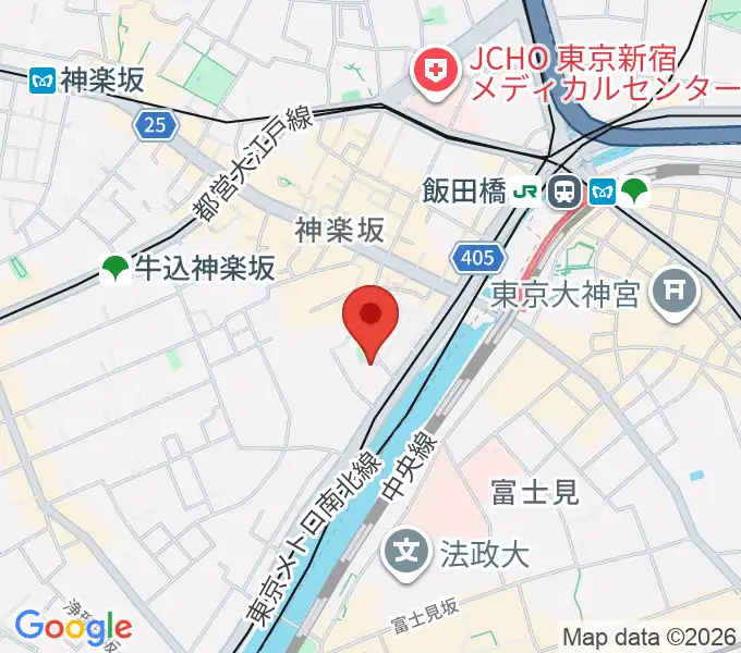 東京理科大学 近代科学資料館の地図