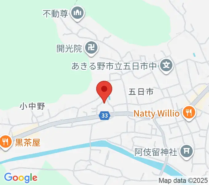 五日市郷土館の地図