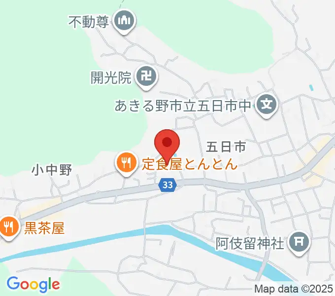 五日市郷土館の地図