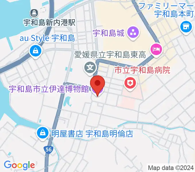 宇和島市立伊達博物館の地図