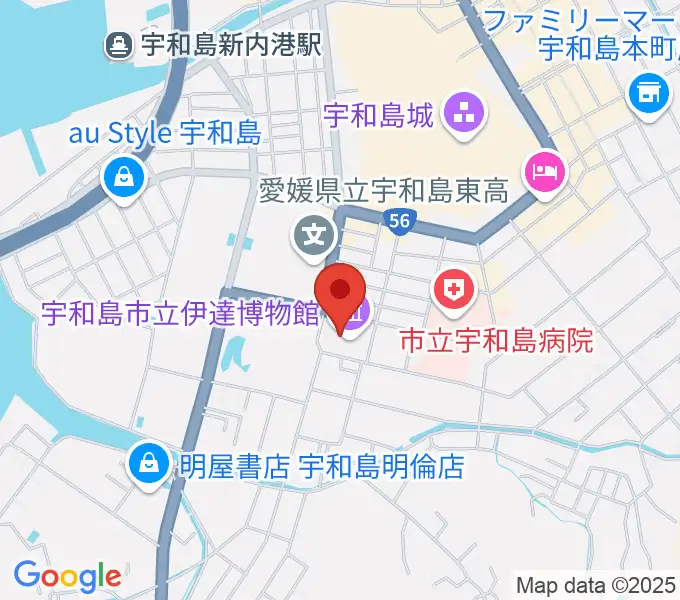 宇和島市立伊達博物館の地図