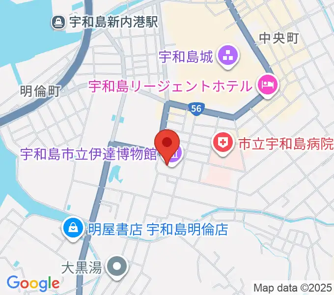 宇和島市立伊達博物館の地図