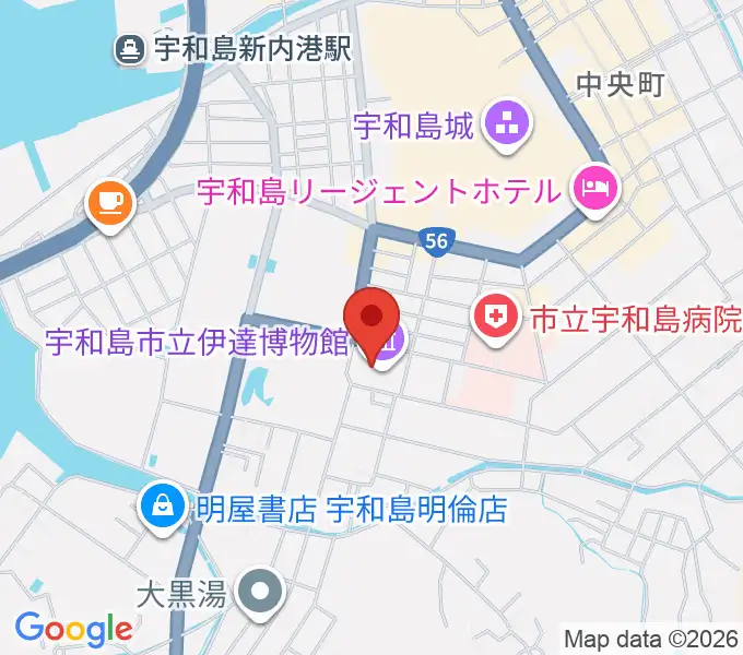 宇和島市立伊達博物館の地図