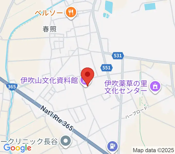 米原市伊吹山文化資料館の地図