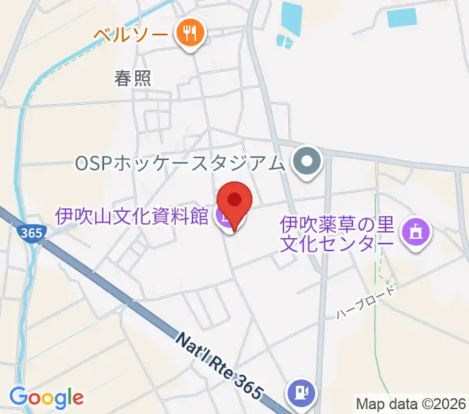 米原市伊吹山文化資料館の地図