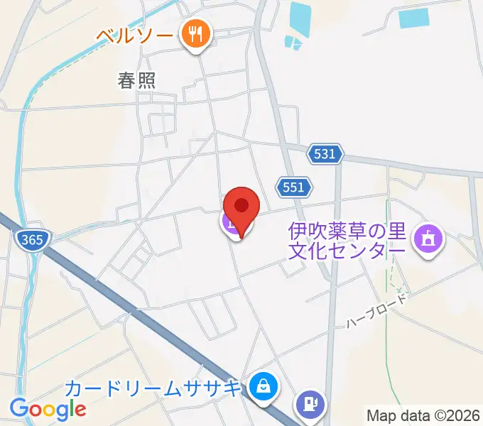 米原市伊吹山文化資料館の地図
