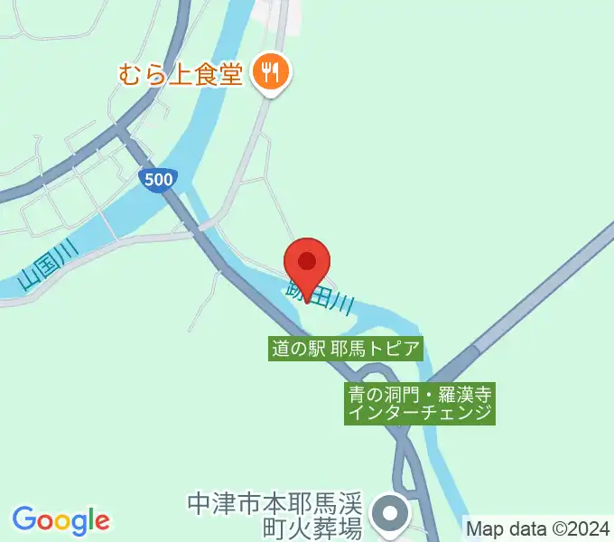 耶馬渓風物館の地図