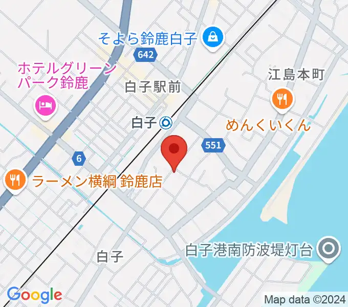 伊勢型紙資料館の地図