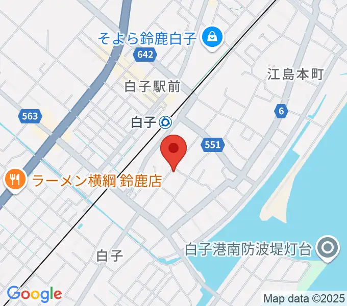 伊勢型紙資料館の地図