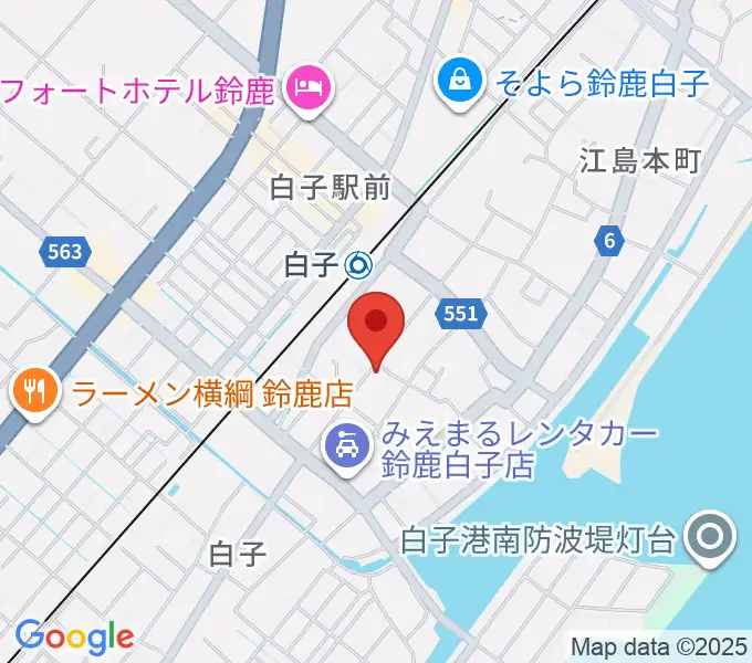 伊勢型紙資料館の地図