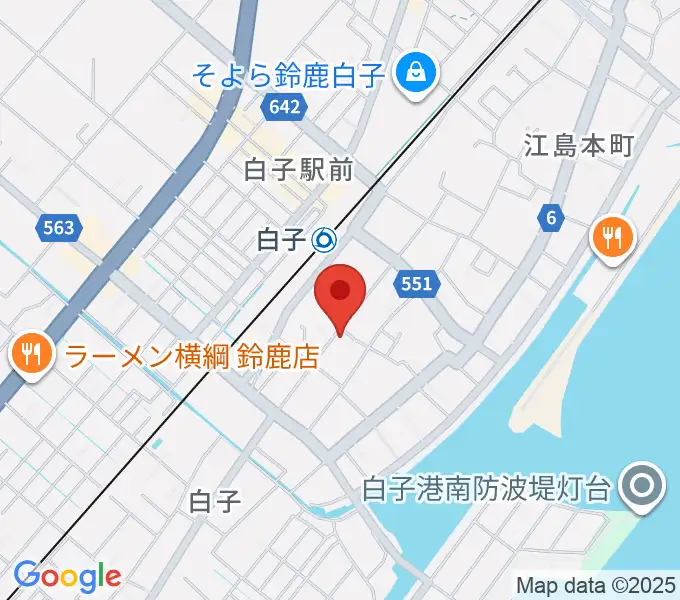 伊勢型紙資料館の地図