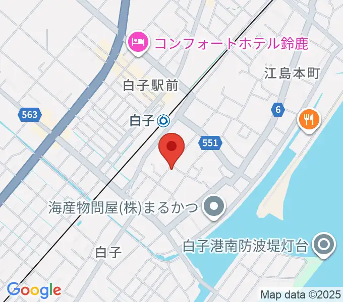 伊勢型紙資料館の地図