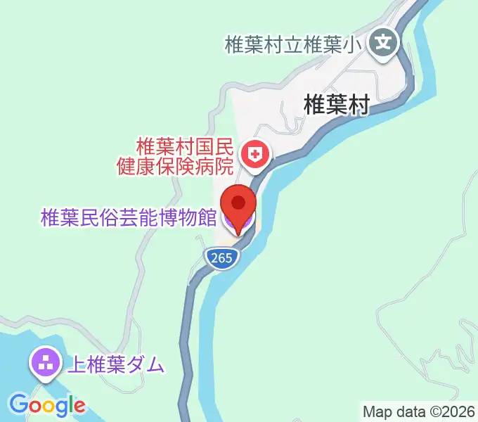 椎葉民俗芸能博物館の地図