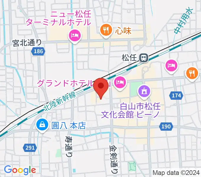 白山市立博物館の地図