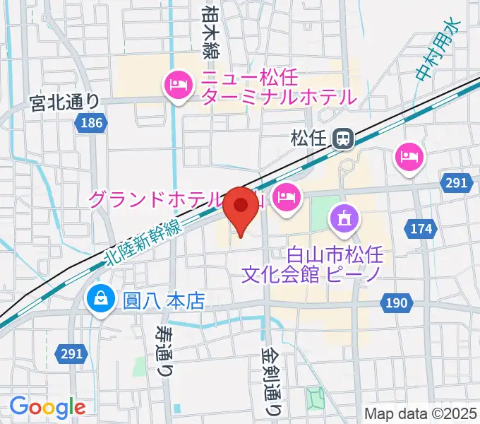 白山市立博物館の地図