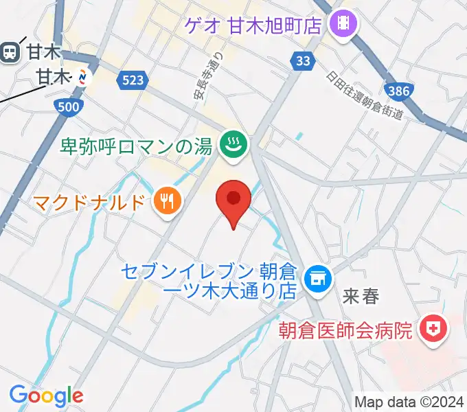 甘木歴史資料館の地図