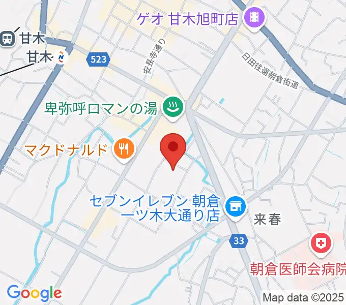 甘木歴史資料館の地図