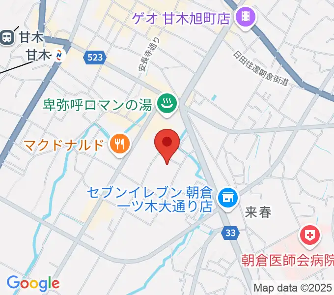 甘木歴史資料館の地図