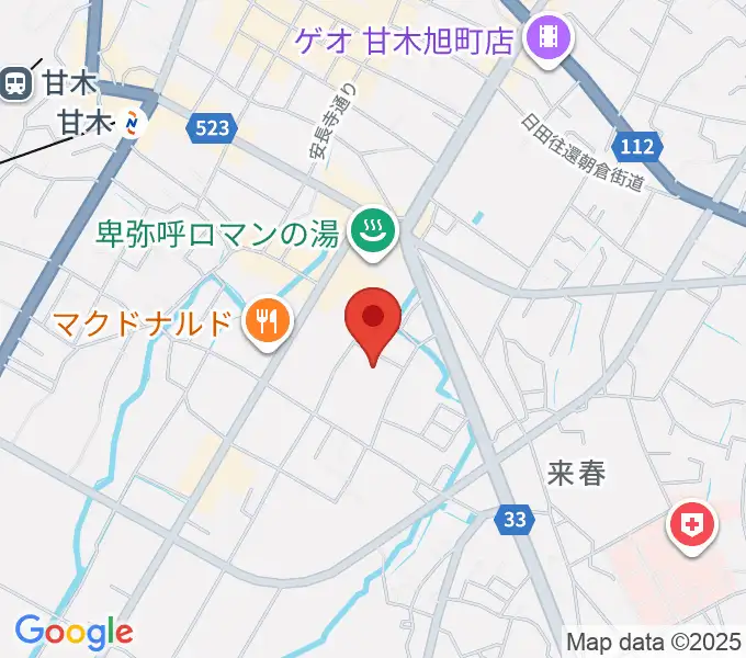 甘木歴史資料館の地図