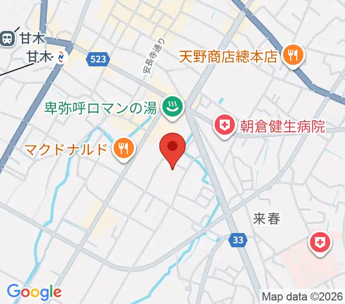 甘木歴史資料館の地図